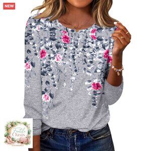 Long Sleeve Crew Neck Tunic Top Minimal Chic Casual Dressy Blouse Pullover